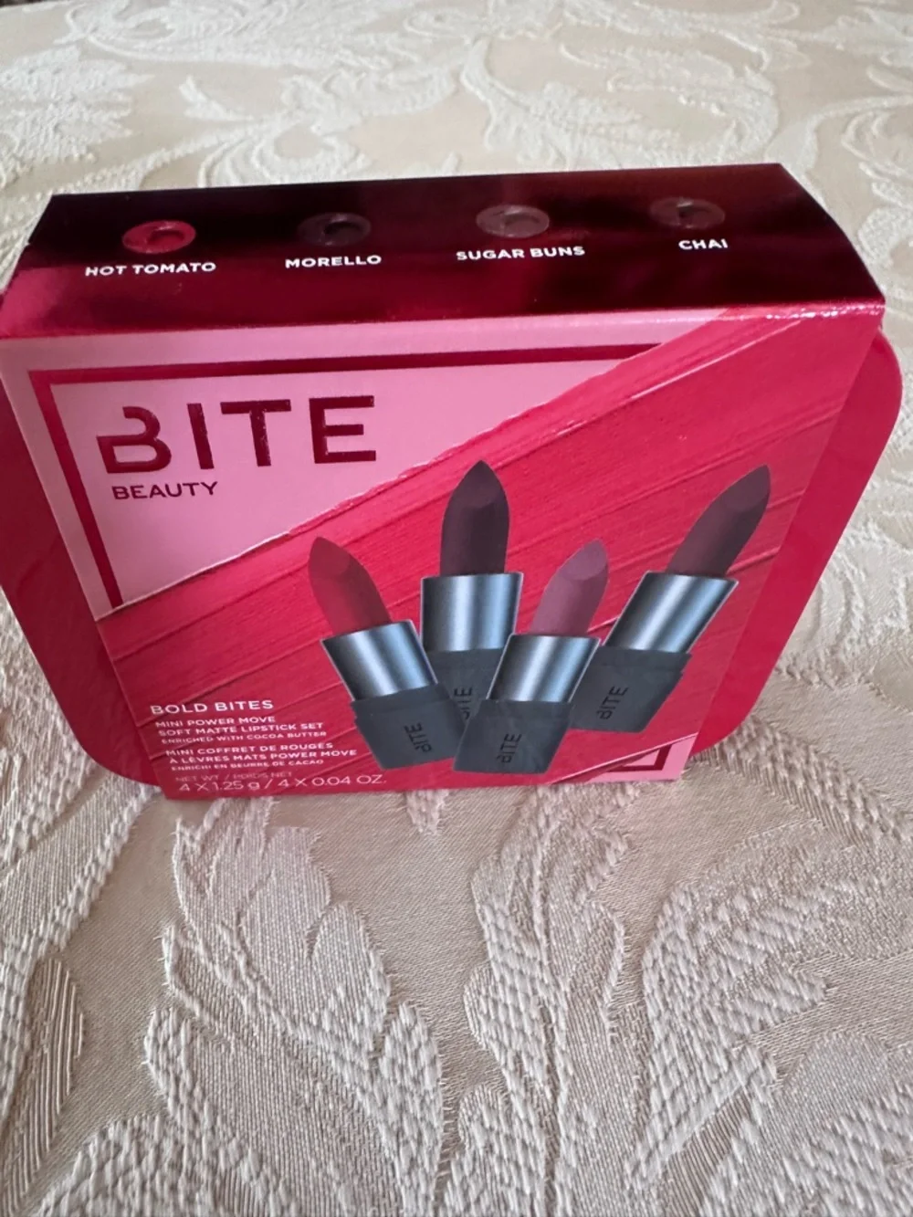 Bite Beauty Bold Bites Mini Matte Lipstick Tin Set of 4 NWT - Picture 3 of 11